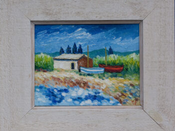 Twee bootjes op het droge