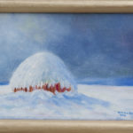 Hooiberg in de sneeuw