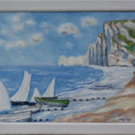 Vissersbootjes in Etretat