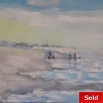 Zeeuws strand, opkomende vloed