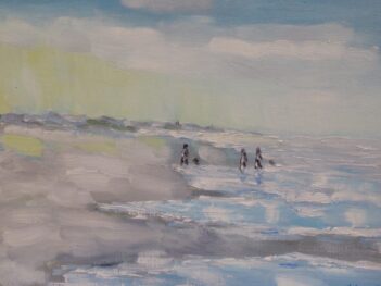 Zeeuws strand, opkomende vloed