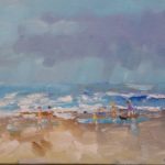 Strandwandeling langs de vloedlijn