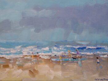 Strandwandeling langs de vloedlijn