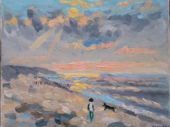 Avondzon strand bij Westkapelle