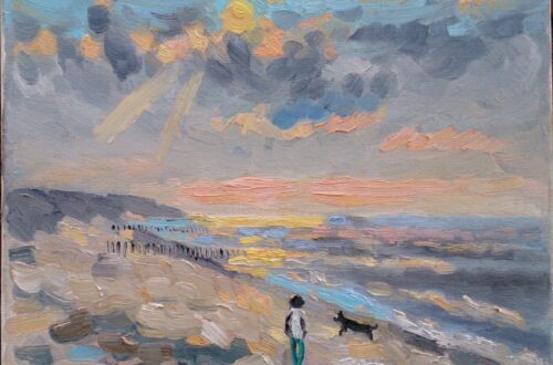 Avondzon strand bij Westkapelle