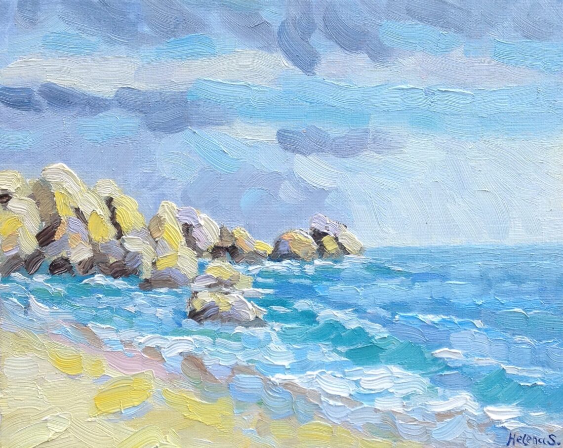 Rotsen Lesconil Finistere zacht daglicht