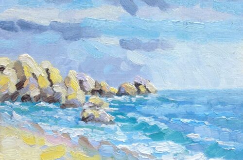 Rotsen Lesconil Finistere zacht daglicht