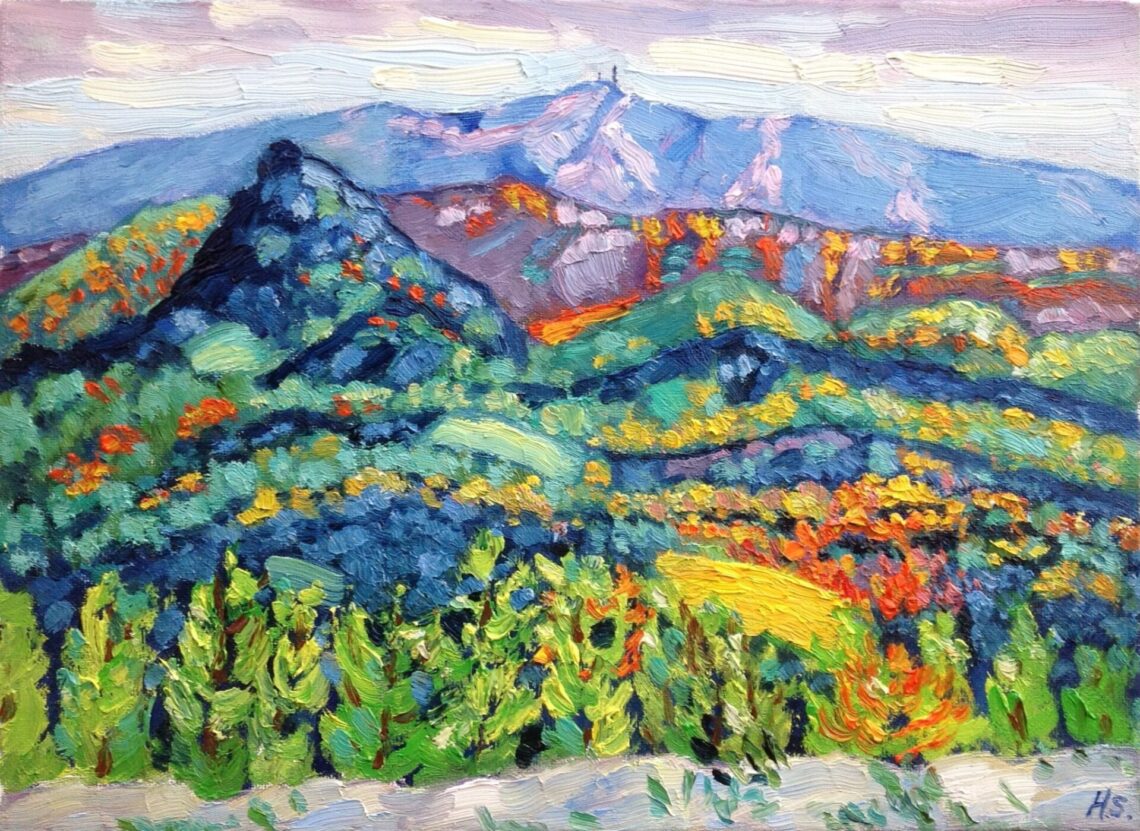 Bergen Beauvoisin, zicht op Mont Ventoux