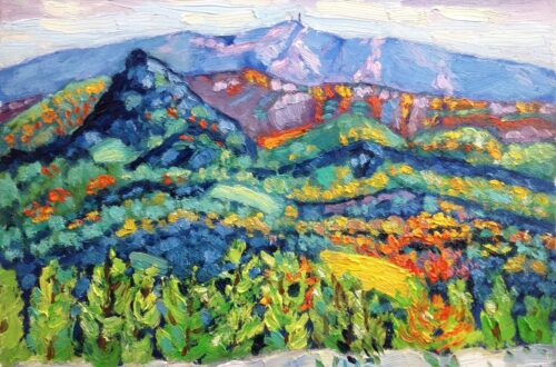 Bergen Beauvoisin, zicht op Mont Ventoux