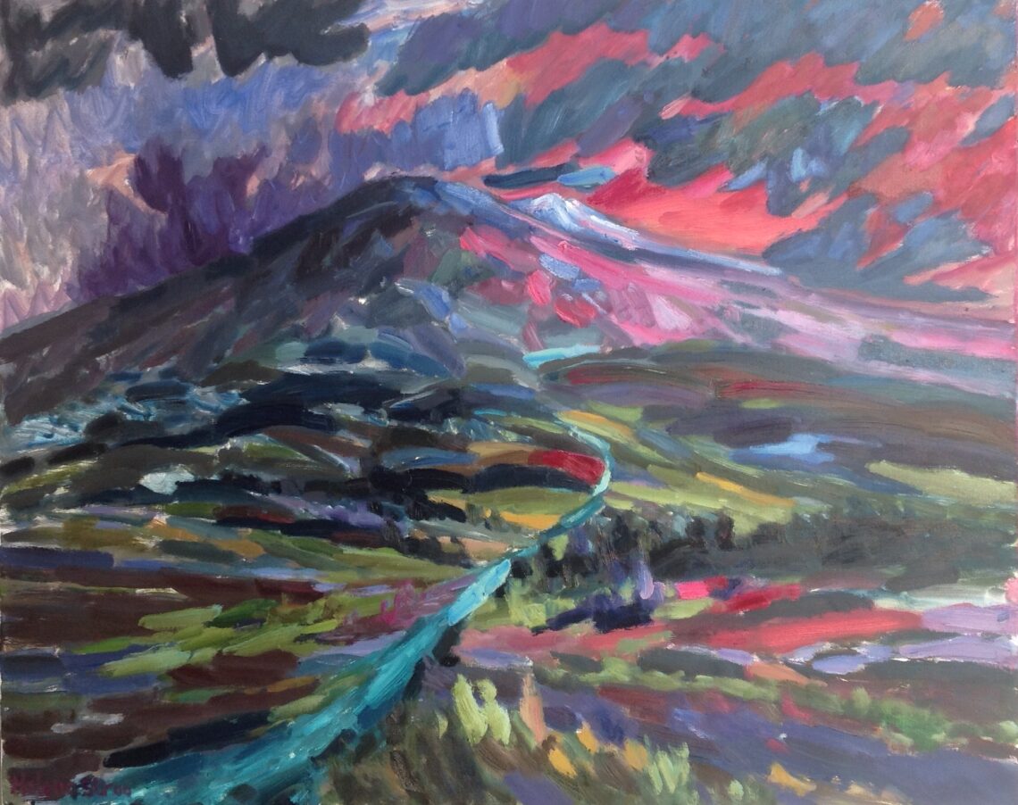 Mont Ventoux hiver soleil couchant