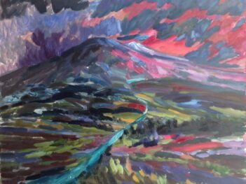 Mont Ventoux hiver soleil couchant