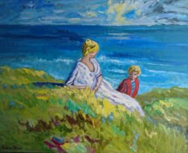 Sur les falaises Carolles Normandie