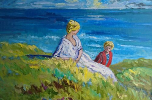 Sur les falaises Carolles Normandie