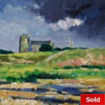 Zicht op Veere vanuit Kleverskerke