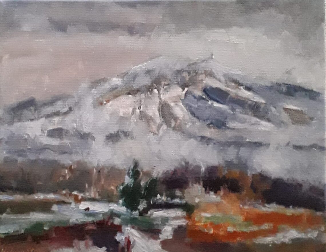 Mont Ventoux sneeuw en mist