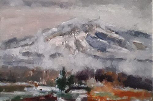 Mont Ventoux sneeuw en mist