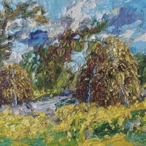 Boudewijnskerke hooibergjes 
Olieverf op linnen -  24x30 cm